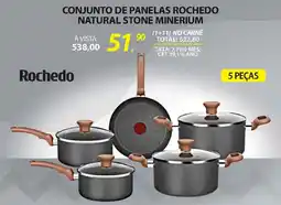 Lojas Cem Conjunto de panelas rochedo natural stone minerium oferta