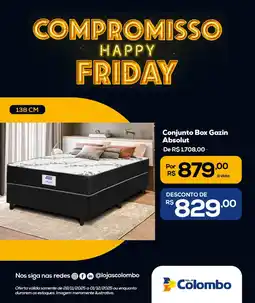 Lojas Colombo Conjunto Box Gazin Absolut oferta