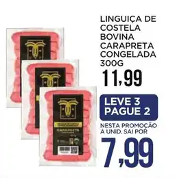 Apoio Mineiro Linguiça de costela bovina carapreta congelada oferta