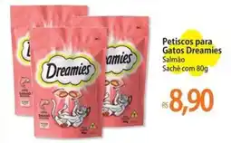 Atacadão Petiscos para Gatos Dreamies Salmão Sachê oferta