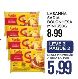 Apoio Mineiro Lasanha sadia bolonhesa mini oferta