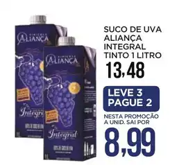 Apoio Mineiro Suco de uva aliança integral tinto oferta