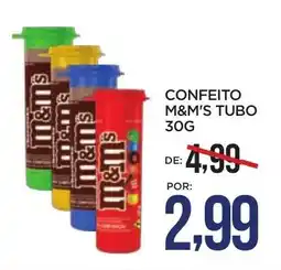 Apoio Mineiro Confeito m&m's tubo oferta