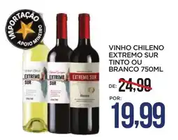 Apoio Mineiro Vinho chileno extremo sur tinto ou branco oferta