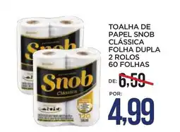 Apoio Mineiro Toalha de papel snob clássica folha dupla 2 rolos 60 folhas oferta