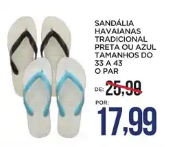 Apoio Mineiro Sandália havaianas tradicional preta ou azul tamanhos oferta