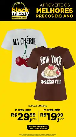 Pernambucanas Blusa feminina oferta