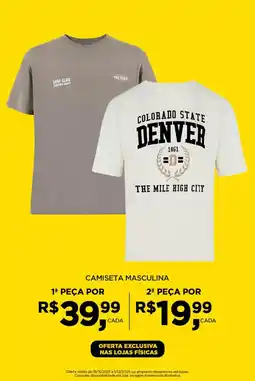 Pernambucanas Camiseta masculina oferta