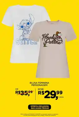 Pernambucanas Blusa feminina personagem oferta