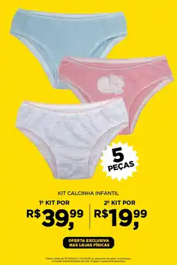 Pernambucanas Kit calcinha infantil oferta