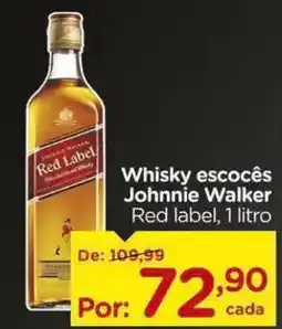 Carrefour Whisky escocês Johnnie Walker Red label, oferta