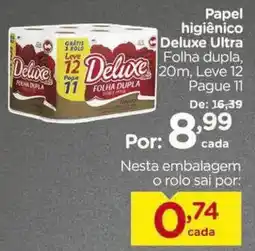 Carrefour Papel higiênico Deluxe Ultra Folha dupla, 20m oferta