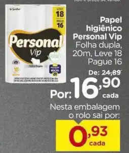 Carrefour Papel higiênico Personal Folha dupla, 20m, oferta