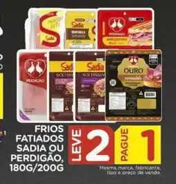 Carrefour Frios fatiados sadia ou perdigão, oferta