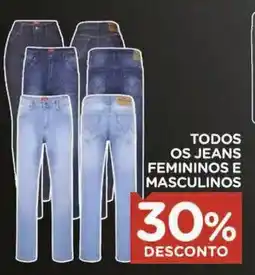 Carrefour Todos os jeans femininos e masculinos oferta