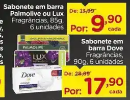 Carrefour Sabonete em barra Palmolive ou Lux Fragrâncias, oferta