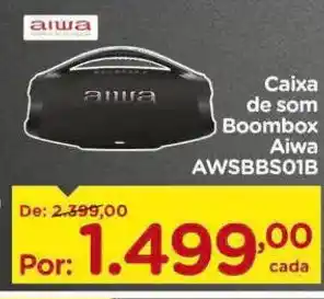 Carrefour Caixa de som Boombox Aiwa oferta