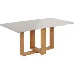 Benoit Mesa Viero Florida 6 Lugares MDP/MDF Tampo de Vidro 160cm oferta