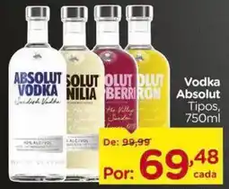 Carrefour Vodka Absolut Tipos, oferta