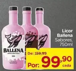 Carrefour Licor Ballena Sabores, oferta