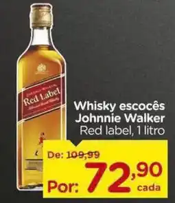Carrefour Whisky escocês Johnnie Walker Red label, oferta