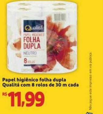 Atacado Máximo Papel Higiênico Folha Dupla Qualitá Com 8 Rolos De 30 M Cada oferta