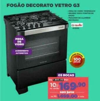 Móveis Simonetti Fogão Decorato Vetro G3 oferta
