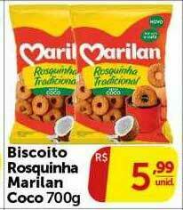 Pires Biscoito Rosquinha Marilan Coco oferta