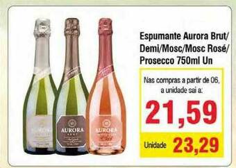 Spani Atacadista Espumante Aurora Brut Demi Mosc Mosc Rosé Prosecco oferta