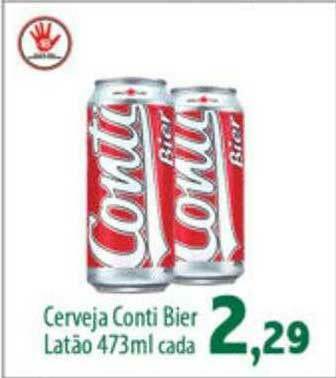 Econômico Atacadão Cerveja Conti Bier Latão oferta