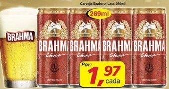 Supermercados Guanabara Cerveja Brahma lata 269ml oferta
