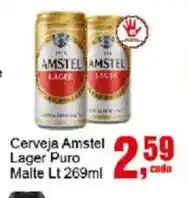 Negreiros Cerveja Amstel Lager Puro Malte Lt oferta