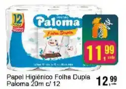 Negreiros Papel Higienico Folha Dupla Paloma 20m oferta