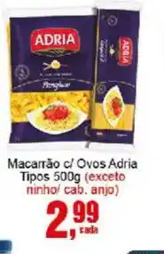 Negreiros Macarrão c/ Ovos Adria Tipos oferta