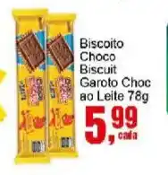 Negreiros Biscoito Choco Biscuit Garoto Choc ao Leite oferta