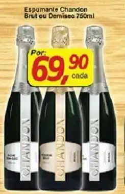 Supermercados Guanabara Espumante Chandon Brut ou Demisec 750ml oferta