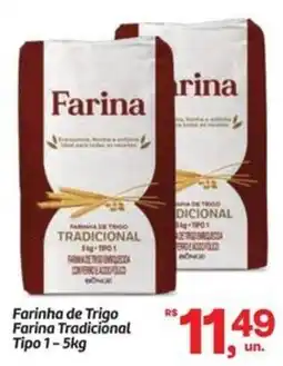 Fort Atacadista Farinha de Trigo Farina Tradicional Tipo 1 oferta
