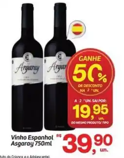 Fort Atacadista Vinho Espanhol Asgaray oferta