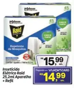 Fort Atacadista Inseticida Elétrico Raid Aparelho + Refil oferta