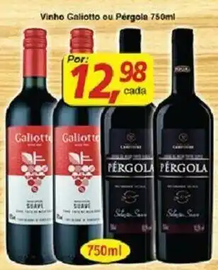 Supermercados Guanabara Vinho Galiotto ou Pergola 750ml oferta