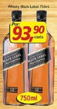 Supermercados Guanabara Whisky Black Label 750ml oferta