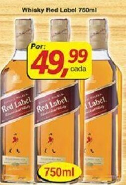 Supermercados Guanabara Whisky Red Label 750ml oferta