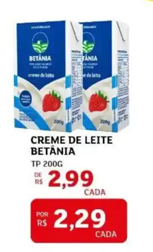 Assaí Atacadista Creme de leite betânia oferta