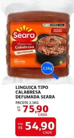 Assaí Atacadista Linguiça tipo calabresa defumada seara oferta