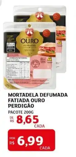 Assaí Atacadista Mortadela defumada fatiada ouro perdigão oferta