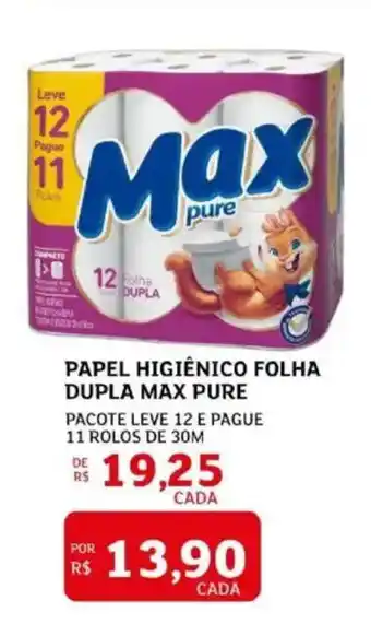 Assaí Atacadista Papel higiênico folha dupla max pure oferta