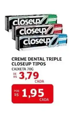 Assaí Atacadista Creme dental triple closeup tipos oferta