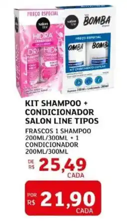 Assaí Atacadista Kit shampoo + condicionador salon line tipos oferta