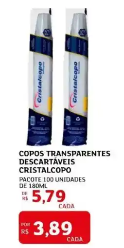 Assaí Atacadista Copos transparentes descartáveis cristalcopo oferta