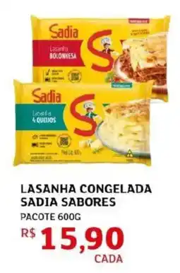 Assaí Atacadista Lasanha congelada sadia sabores oferta